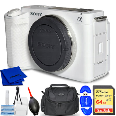 Sony ZV-E1 Mirrorless Camera (White) ILCZVE1/W - 7PC Accessory Bundle