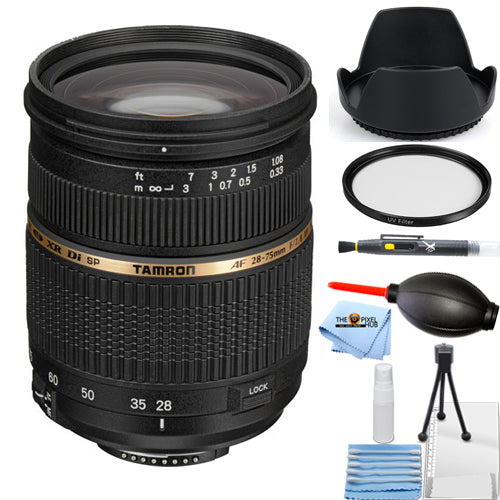 Tamron AF 28-75 mm f/2.8 XR Di LD Aspherical (IF) AF-Objektiv (Nikon) – 7-teiliges Paket