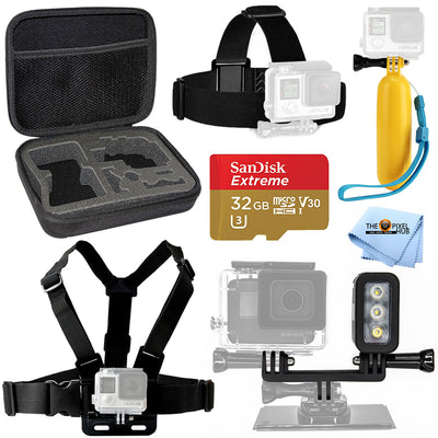 Essential 32GB LED Light Case Action Bundle for GoPro HERO9 8 7 6 5 4 3