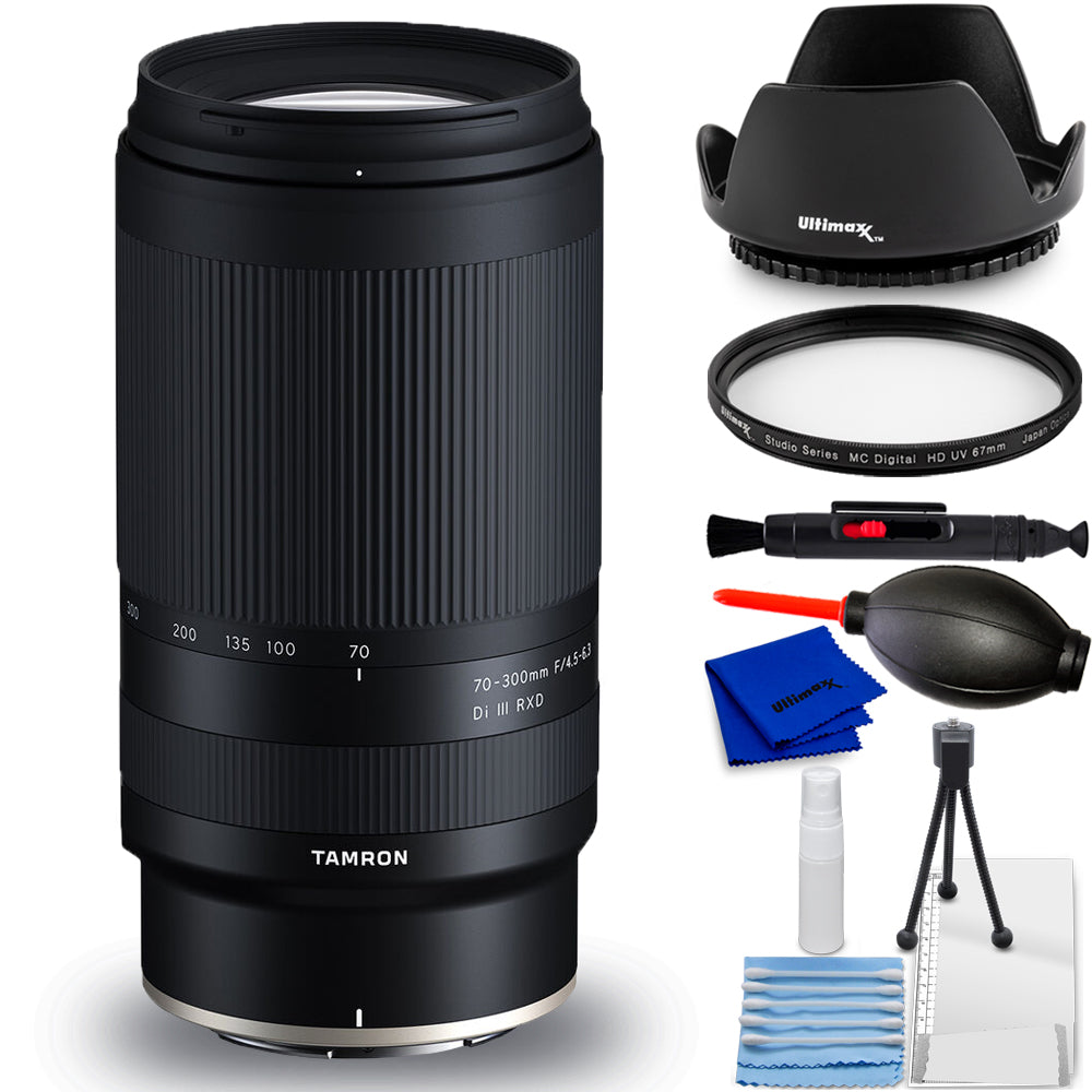 Tamron 70–300 mm f/4,5–6,3 Di III RXD-Objektiv für Nikon Z – 7-teiliges Zubehörpaket