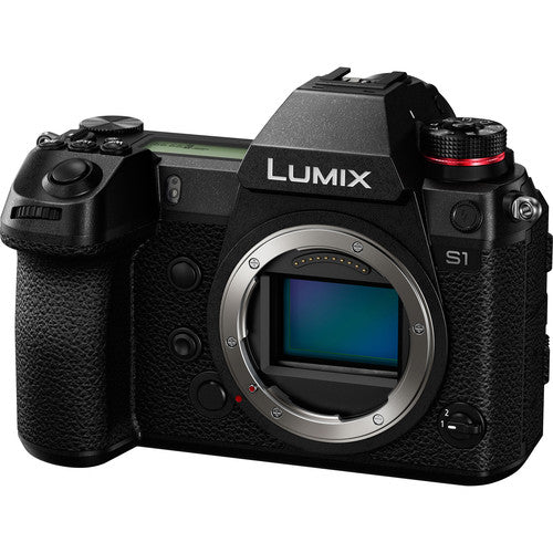 Panasonic Lumix DC-S1 spiegellose Digitalkamera (nur Gehäuse) Starter-Paket mit 64 GB