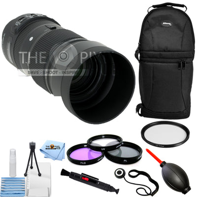 Sigma 100–400 mm f/5–6,3 DG OS HSM Contemporary-Objektiv (Nikon F) Filter-Kit-Paket