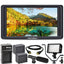 FeelWorld F5 5.0" Full HD HDMI On-Camera Monitor + EXT BATT + LED Light Bundle