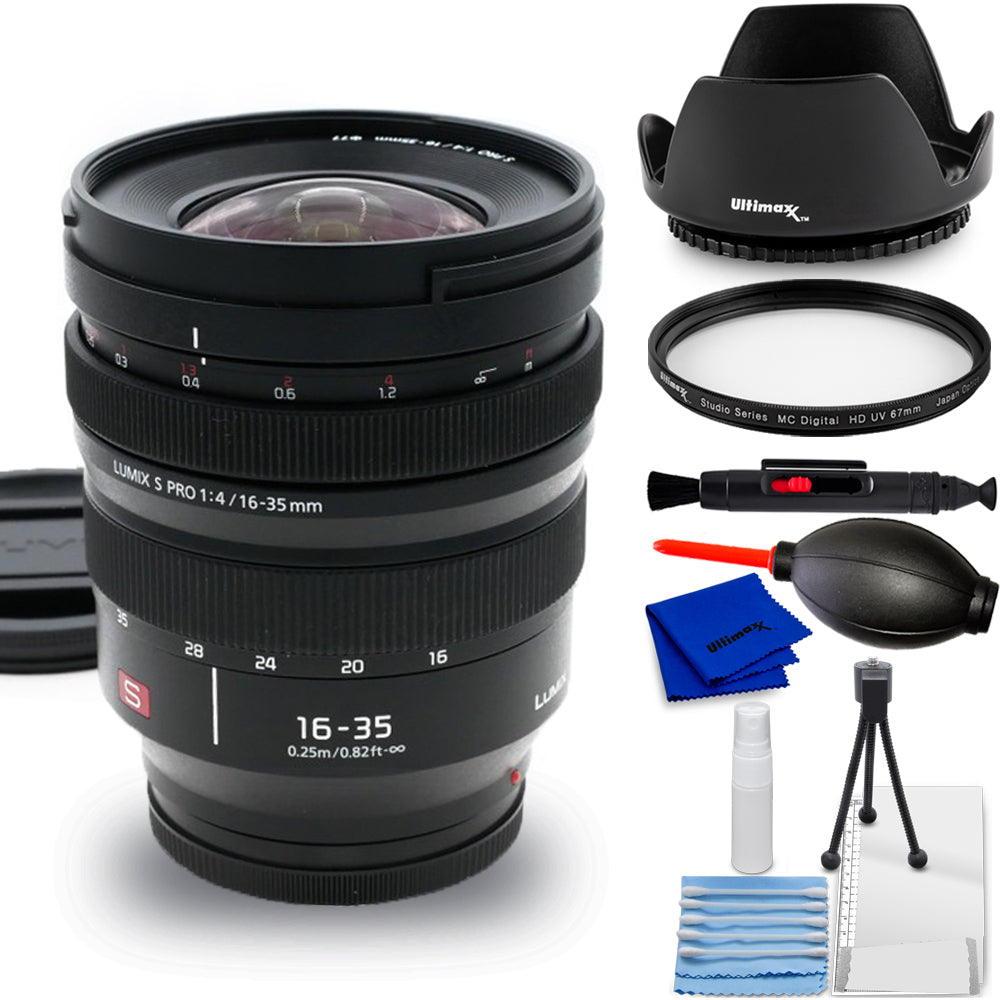 Panasonic Lumix S PRO 16–35 mm f/4 Objektiv S-R1635 – 7-teiliges Zubehörpaket