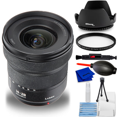 Panasonic Lumix 14–28 mm f/4–5,6 MACRO-Objektiv (Leica L) – 7-teiliges Zubehörpaket