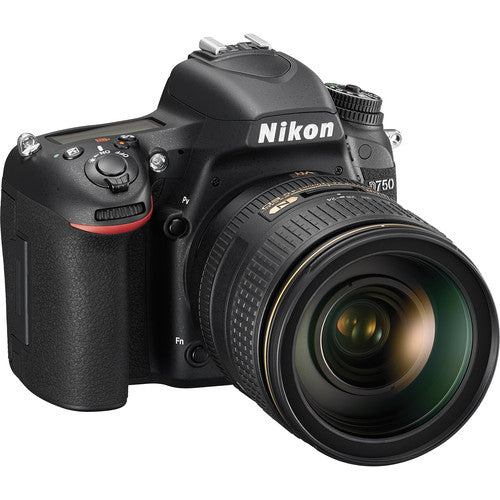 Nikon D750 24,3-Megapixel-DSLR-Kamera mit 24-120-mm-Objektiv (schwarz) – 12-teiliges Zubehörpaket