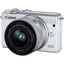 Canon EOS M200 spiegellose Kamera mit 15-45 mm (weiß) + 64 GB + Blitzlicht-Paket
