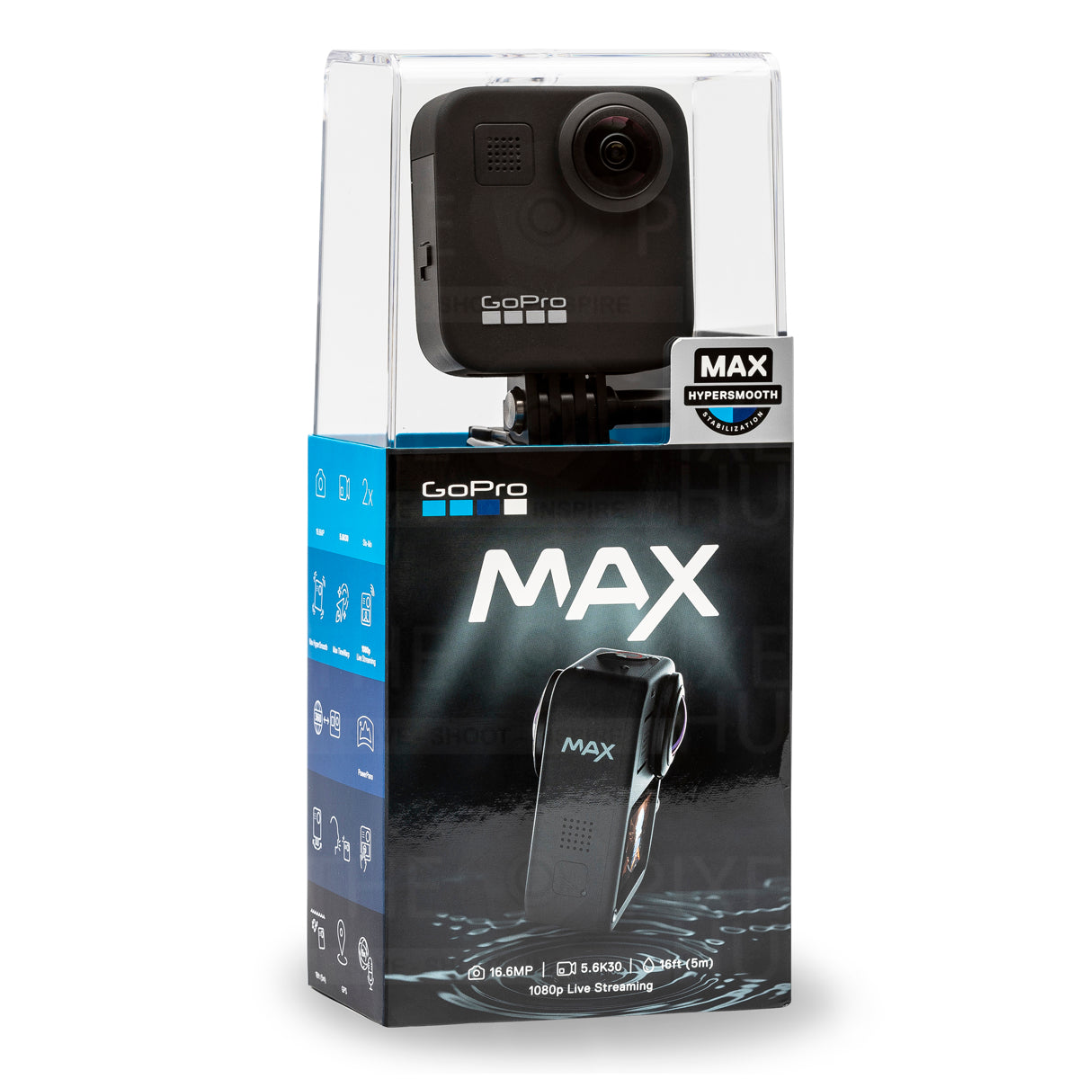 GoPro MAX 360 wasserdichte Action-Kamera + 32 GB + Brust- und Kopfgurt-Paket