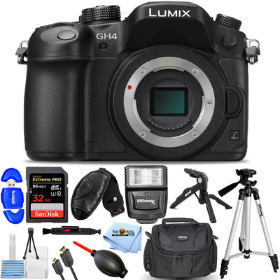 Panasonic Lumix DMC-GH4 spiegellose Micro Four Thirds-Digitalkamera (Gehäuse) Bundle 1