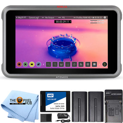 Atomos Ninja V+ 5,2" 8K HDMI H.265 Raw-Aufnahmemonitor + 500 GB SSD + EXT BATT