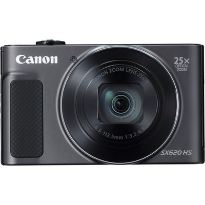 Canon PowerShot SX620 HS Digitalkamera (Schwarz) 1072C001 - 7-teiliges Zubehörpaket