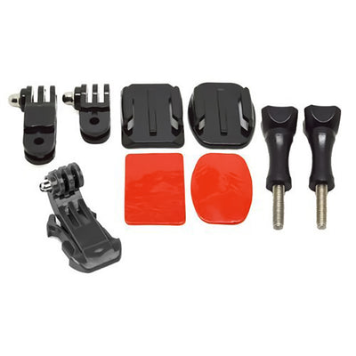 Gebogene, selbstklebende Helm-Seitenhalterung für GoPro HERO9 8 7 6 5 4 3+ Sportkamera-Kit