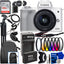 Canon EOS M50 Mark II spiegellose Kamera mit 15-45-mm-Objektiv (weiß) – 18-teiliges Paket