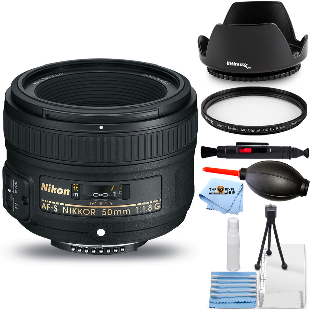 Nikon AF-S NIKKOR 50mm f/1.8G Objektiv 2199 - Essential UV Filter Bundle