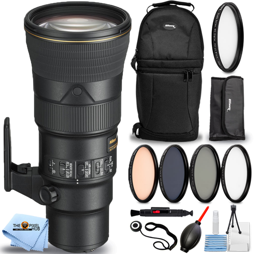 Nikon AF-S NIKKOR 500 mm 1:5,6E PF ED VR-Objektiv 20082 – 9-teiliges Zubehörpaket