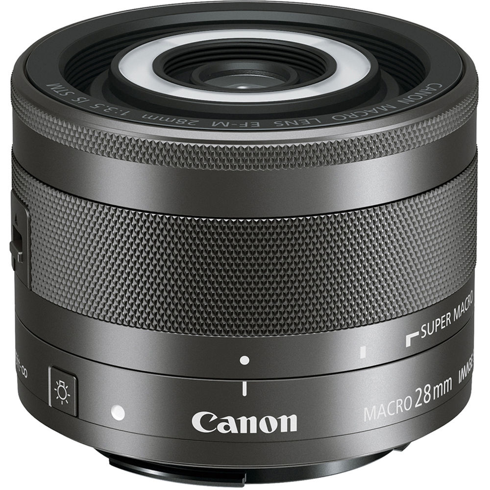 Canon EF-M 28mm f/3.5 Macro IS STM Objektiv 1362C002 - 7-teiliges Zubehörpaket