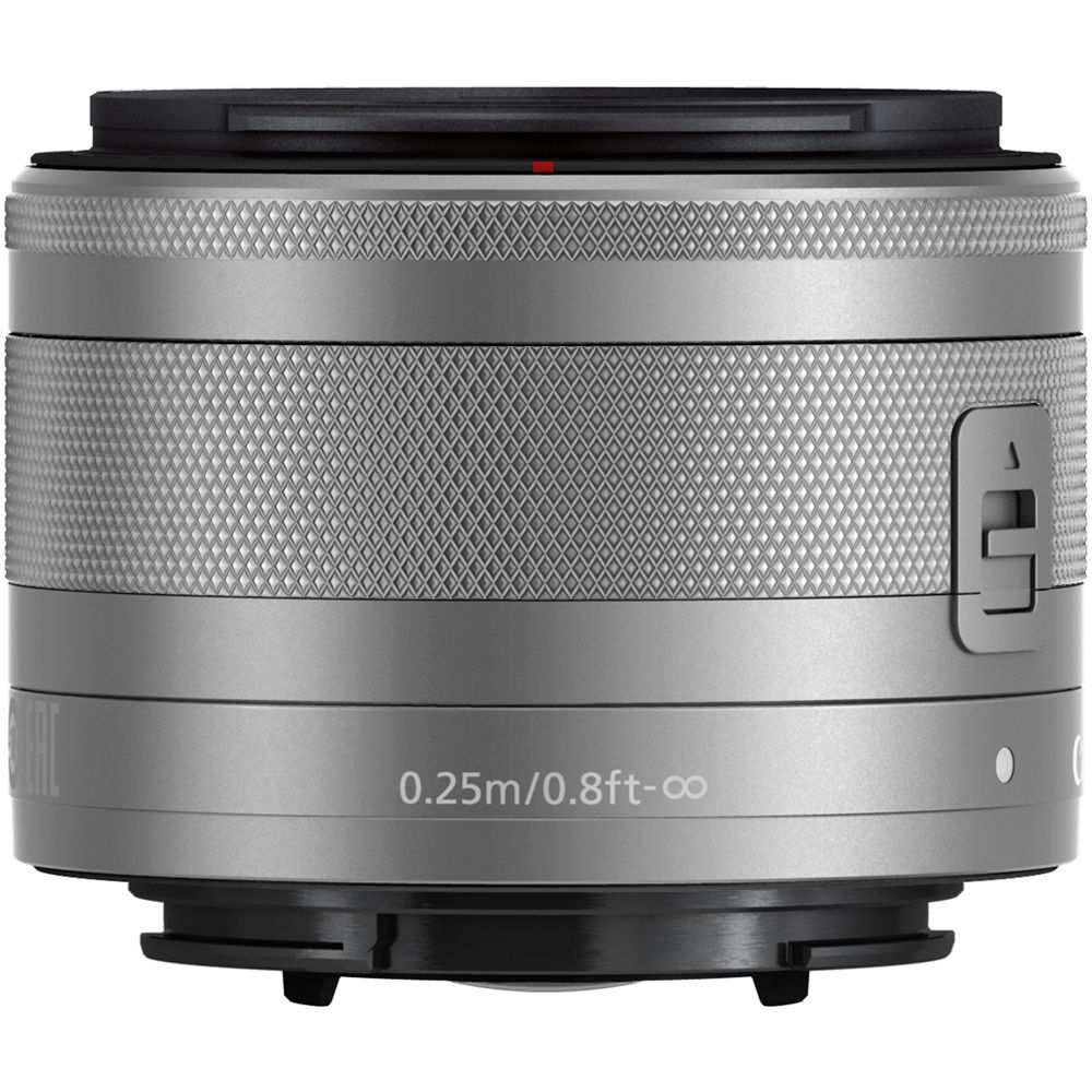 Canon EF-M 15-45mm f/3.5-6.3 IS STM Objektiv Silber 0597C002 - 7-teiliges Zubehörpaket