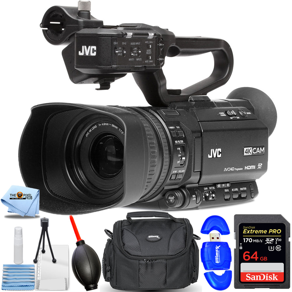 JVC GY-HM180 Ultra HD 4K 12,4 MP Camcorder - Essential 32 GB Paket