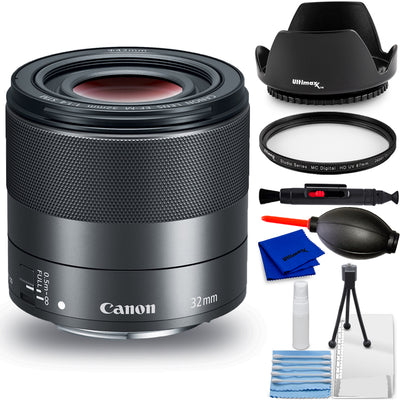 Canon EF-M 32mm f/1.4 STM Objektiv 2439C002 - 7-teiliges Zubehörpaket