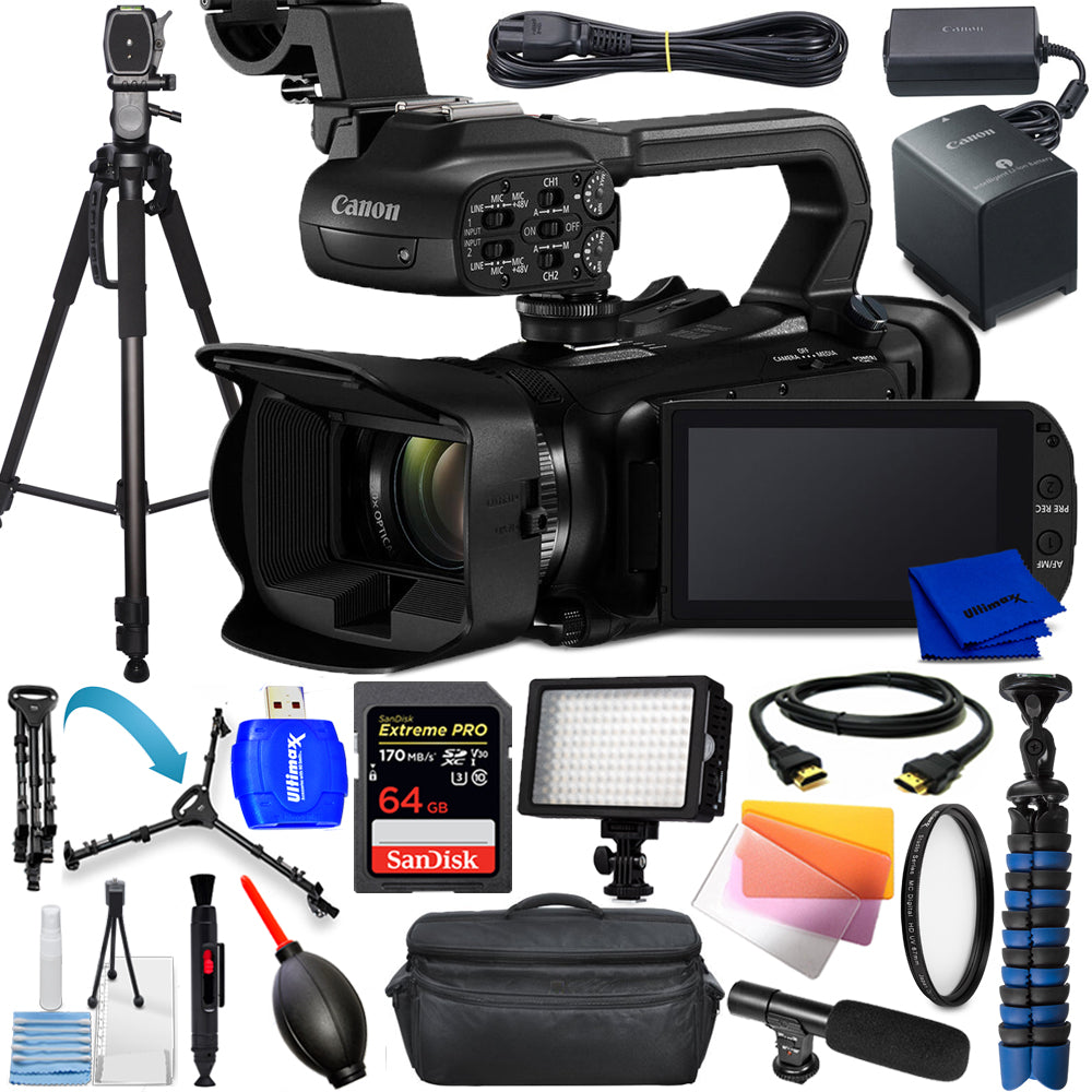 Canon XA65 Professional UHD 4K Camcorder 5732C002 - 14PC Accessory Bundle