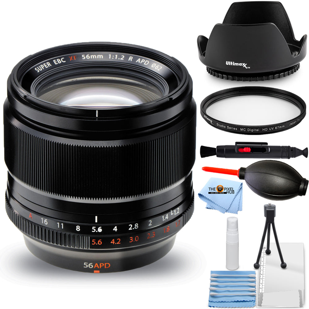 Fujifilm XF 56mm f/1.2 R APD Lens 16443058 - Essential UV Filter Bundle