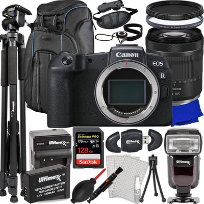 Canon EOS RP Mirrorless Digital Camera with 24-105mm Lens - 15PC Accessory Kit