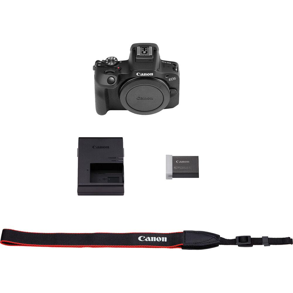 Canon EOS R100 spiegellose Kamera 6052C002 – 12-teiliges Zubehörpaket