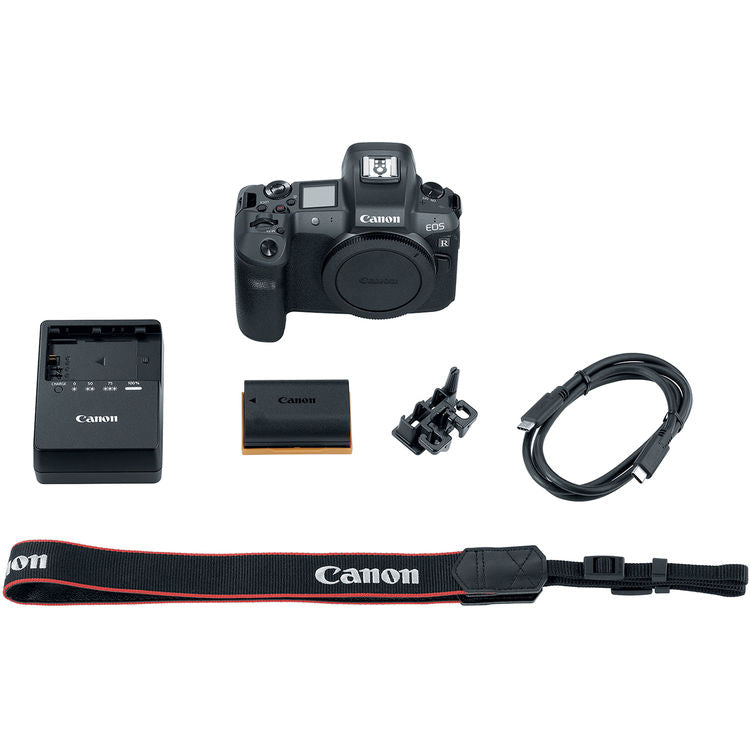 Canon EOS R spiegellose Digitalkamera (nur Gehäuse) – 12-teiliges Zubehörpaket