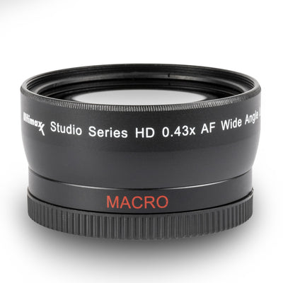 52mm 0,43x ULTIMAXX Professionelles Weitwinkelobjektiv mit Makro für Canon Nikon Sony