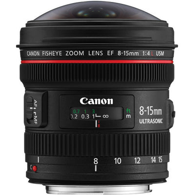 Canon EF 8-15mm f/4L Fisheye USM Ultra-Weitwinkel-Zoomobjektiv + Objektivtasche im Paket