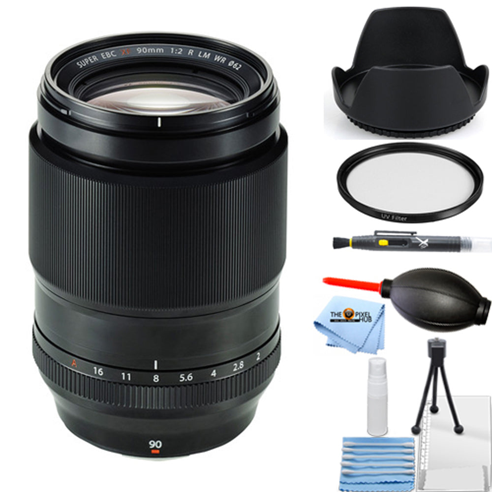 Fujifilm XF 90mm f/2 R LM WR Objektiv 16463668 - 7-teiliges Zubehörpaket