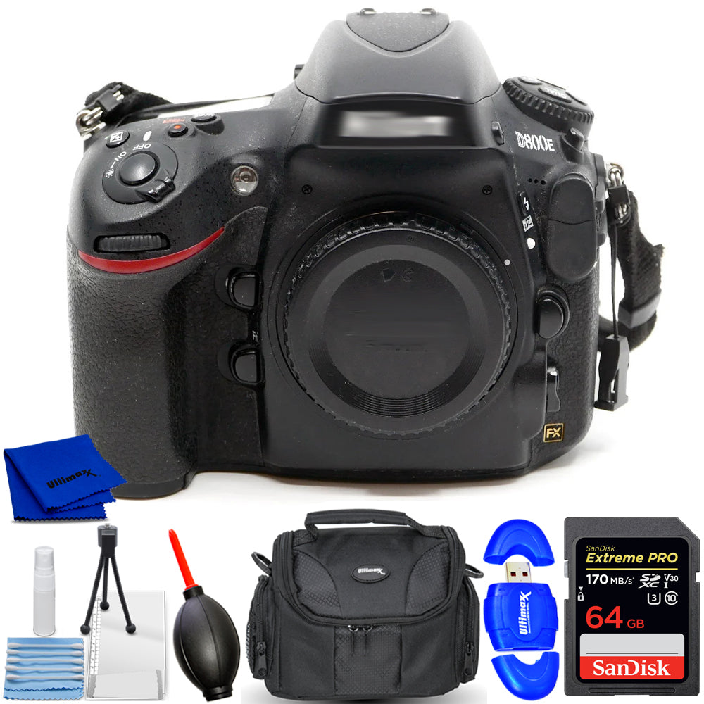 Nikon D800E Digitale SLR-Kamera (nur Gehäuse) 25498 – 7-teiliges Zubehörpaket