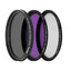 37mm 3 Piece Multi Coated HD Filter Kit (UV, CPL, FLD) for DSLR Camera