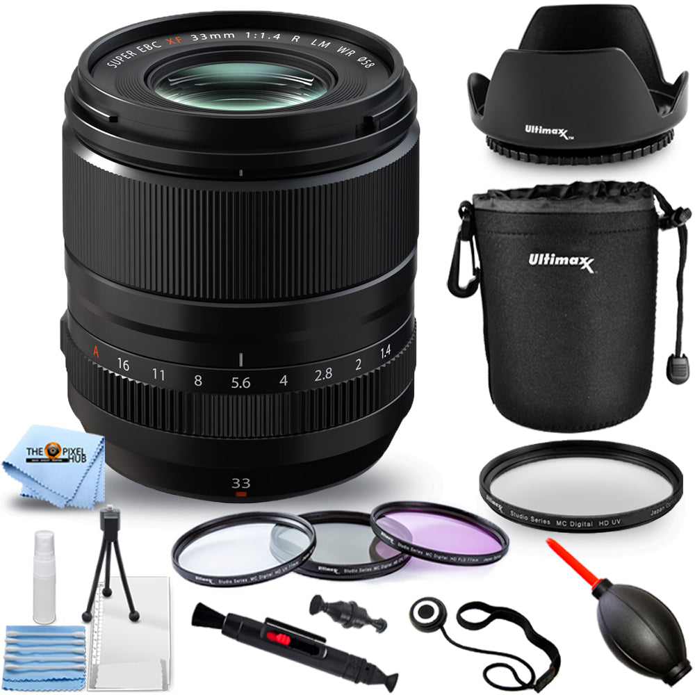 FUJIFILM XF 33mm f/1.4 R LM WR Objektiv 16719201 - 10-teiliges Zubehörpaket