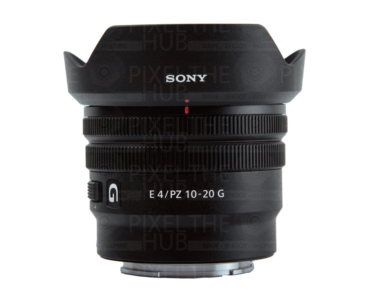 Sony E 10–20 mm f/4 PZ G-Objektiv SELP1020G – 7-teiliges Zubehörpaket