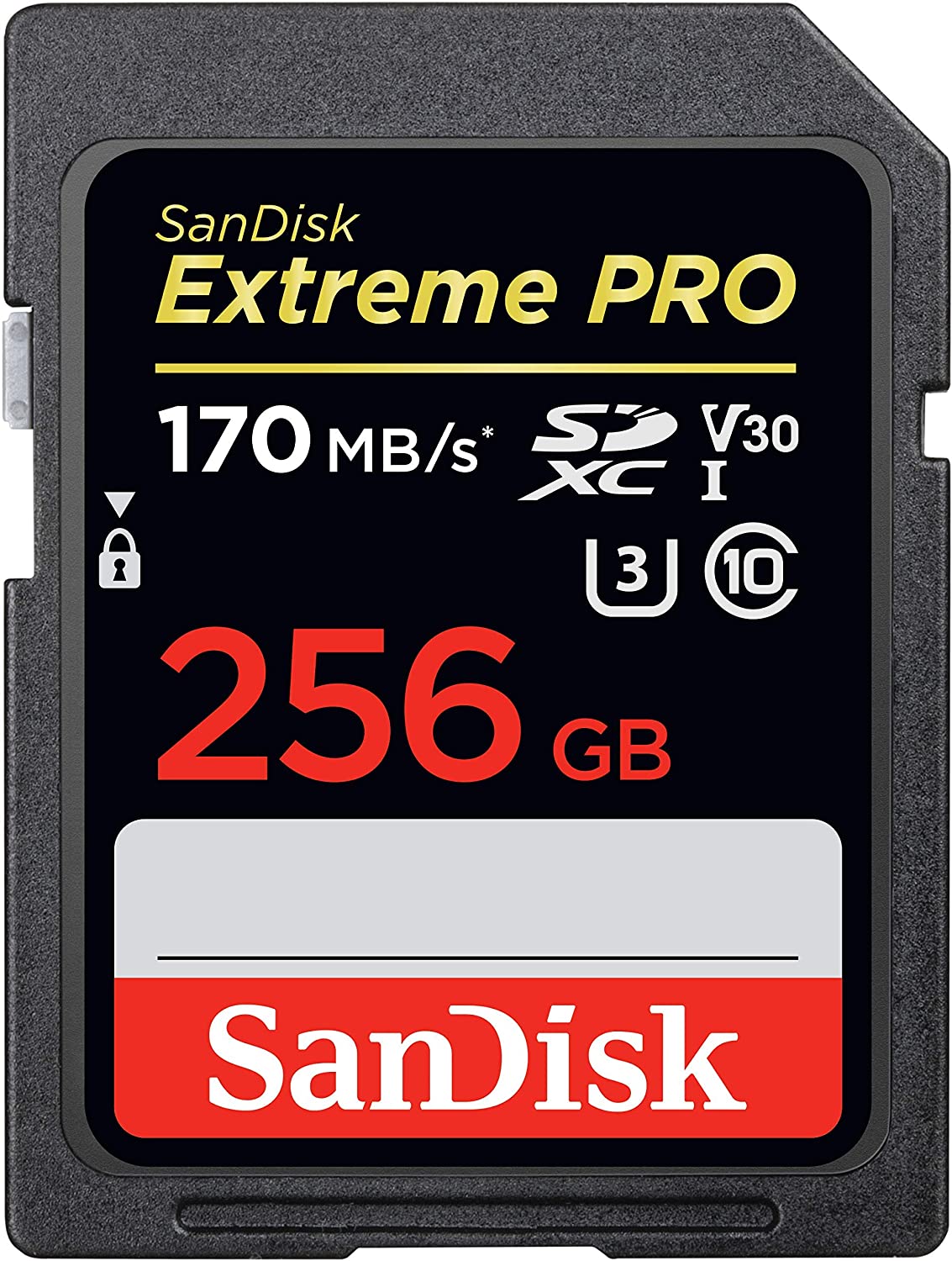 SanDisk 256 GB Extreme PRO SDXC UHS-I-Karte – C10, U3, V30, 4K UHD, SD-Karte