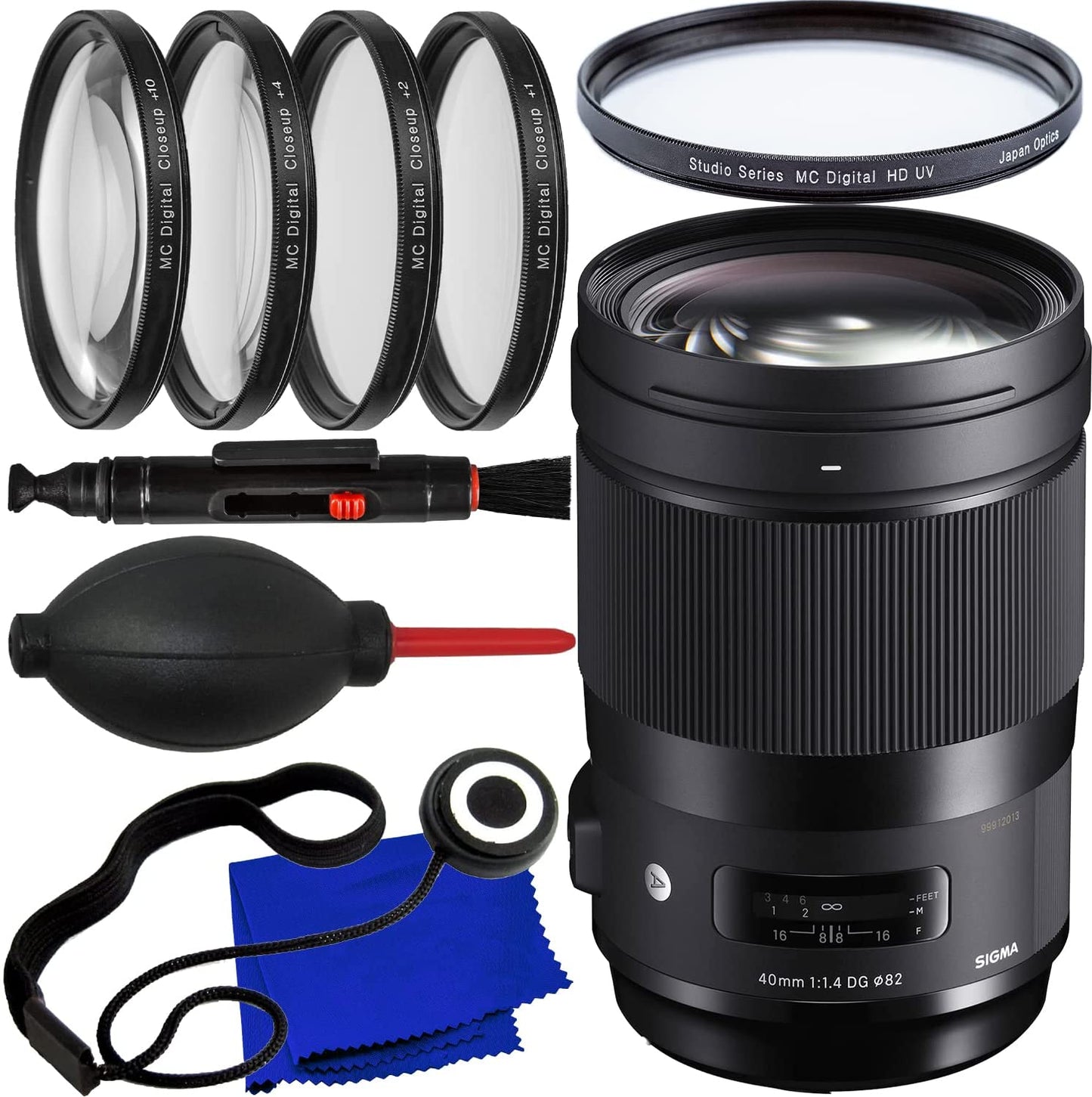 Sigma 40mm f/1.4 DG HSM Art Lens for Nikon F 332955 - Essential UV Filter Bundle