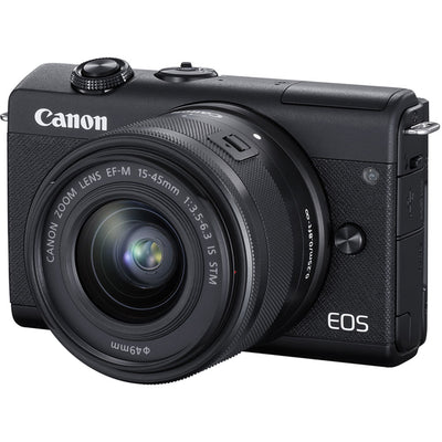 Canon EOS M200 spiegellose Digitalkamera mit 15-45-mm-Objektiv (schwarz) Filterpaket