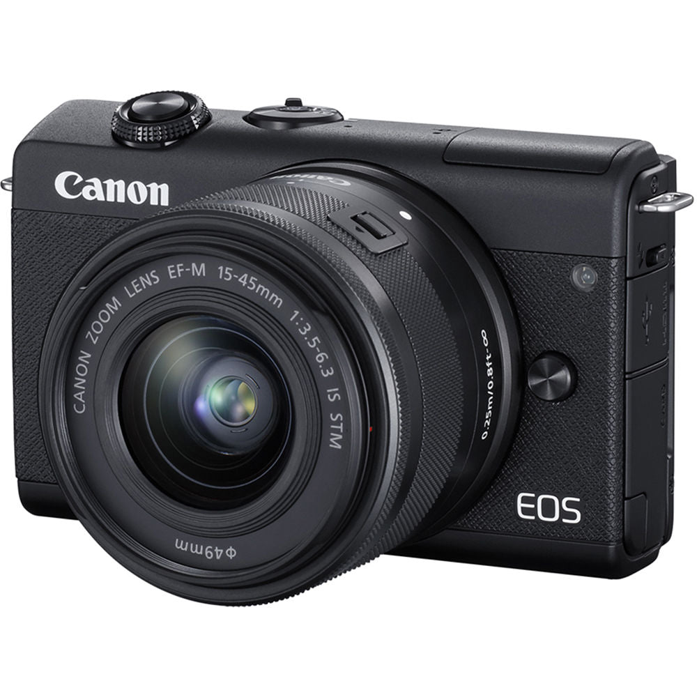 Canon EOS M200 Mirrorless Digital Camera with 15-45mm Lens (Black) - 3699C009