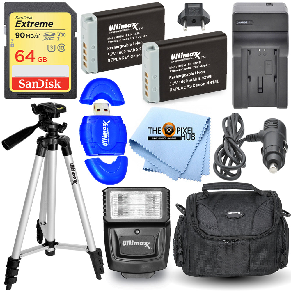 MEGA Accessory Bundle Kit for Canon SX720 SX730 SX740 SX620 G7 X II III G5 X III