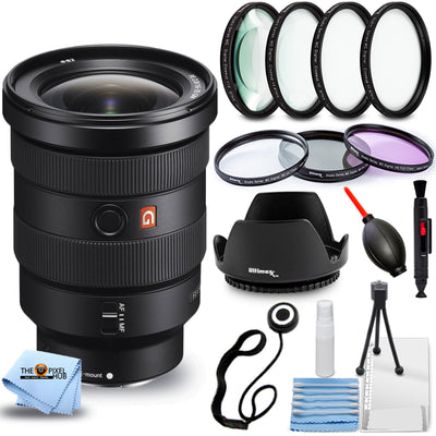 Sony FE 16–35 mm f/2,8 GM-Objektiv SEL1635GM + Makro-/Nahaufnahmeobjektive + Filterpaket