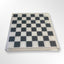 Lucite Acryl Schach + Dame Premium Set - Groß 17,5" (Klar/Weiß)