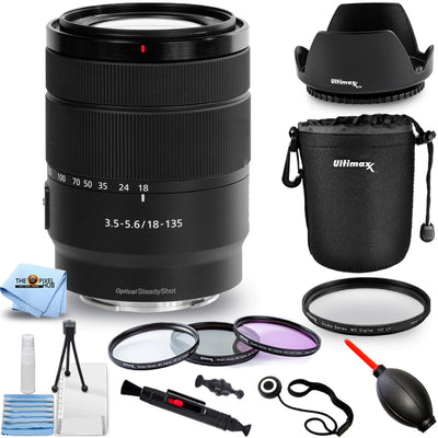 Sony E 18-135mm f/3.5-5.6 OSS Lens + Filter Kit Bundle - New in White Box