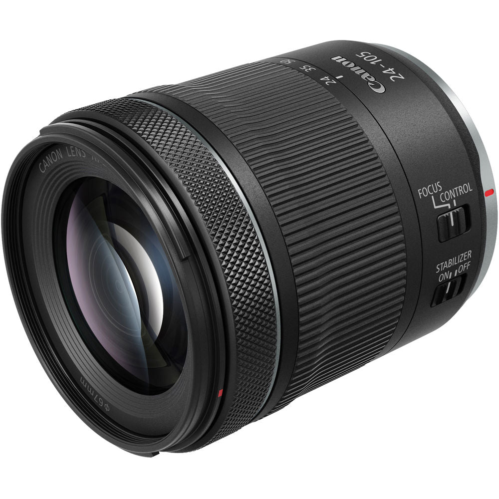 Canon RF 24–105 mm f/4–7,1 IS STM Objektiv 4111C002 + UV-Filterpaket, offene Verpackung