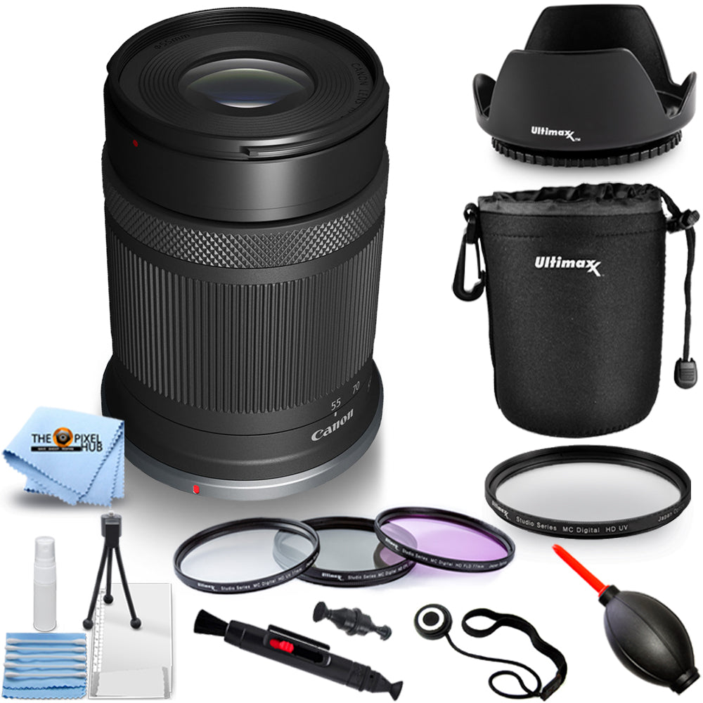 Canon RF-S 55-210 mm f/5-7,1 IS STM-Objektiv (Canon RF) 5824C002 – 10-teiliges Zubehörset