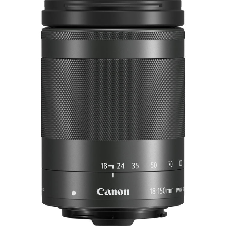 Canon EF-M 18–150 mm 1:3,5–6,3 IS STM-Objektiv (Graphit) – 10-teiliges Zubehörpaket