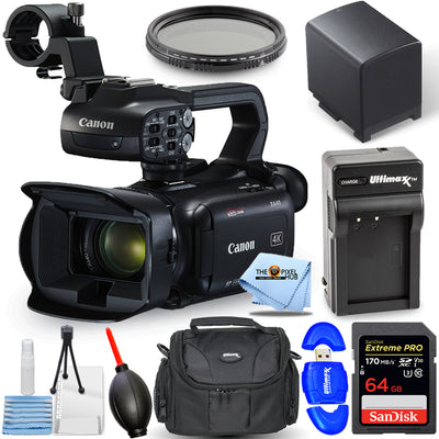 Canon XA40 Professioneller UHD 4K-Camcorder (PAL) 3666C003 + 64 GB + Tasche im Paket