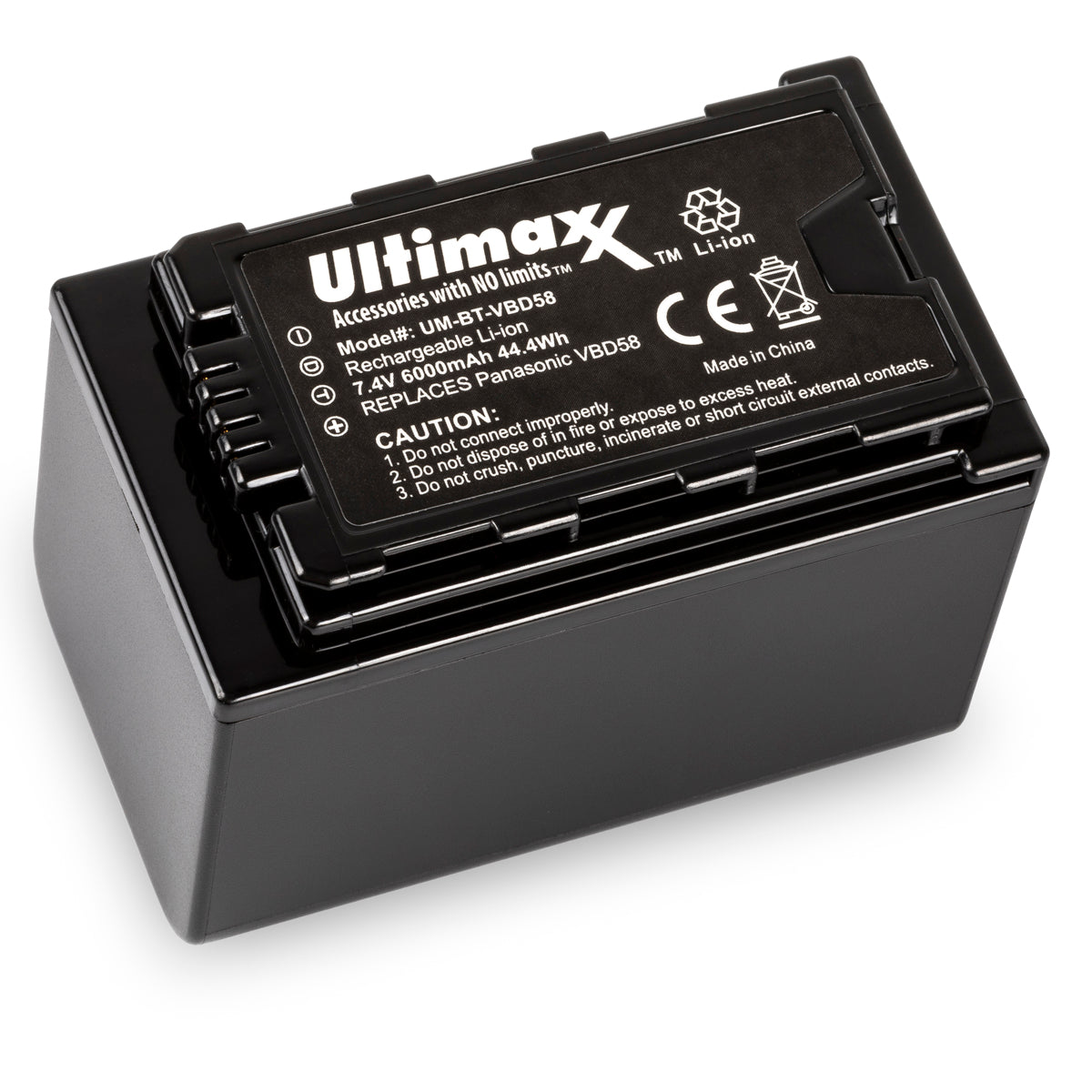 ULTIMAXX 6000mAh Ersatzakku für Panasonic VW-VBD58, VW-VBD78, AG-VBR89G