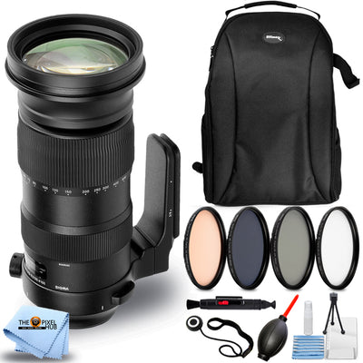 Sigma 60–600 mm f/4,5–6,3 DG OS HSM Sportobjektiv für Nikon F + Filter-Kit-Paket