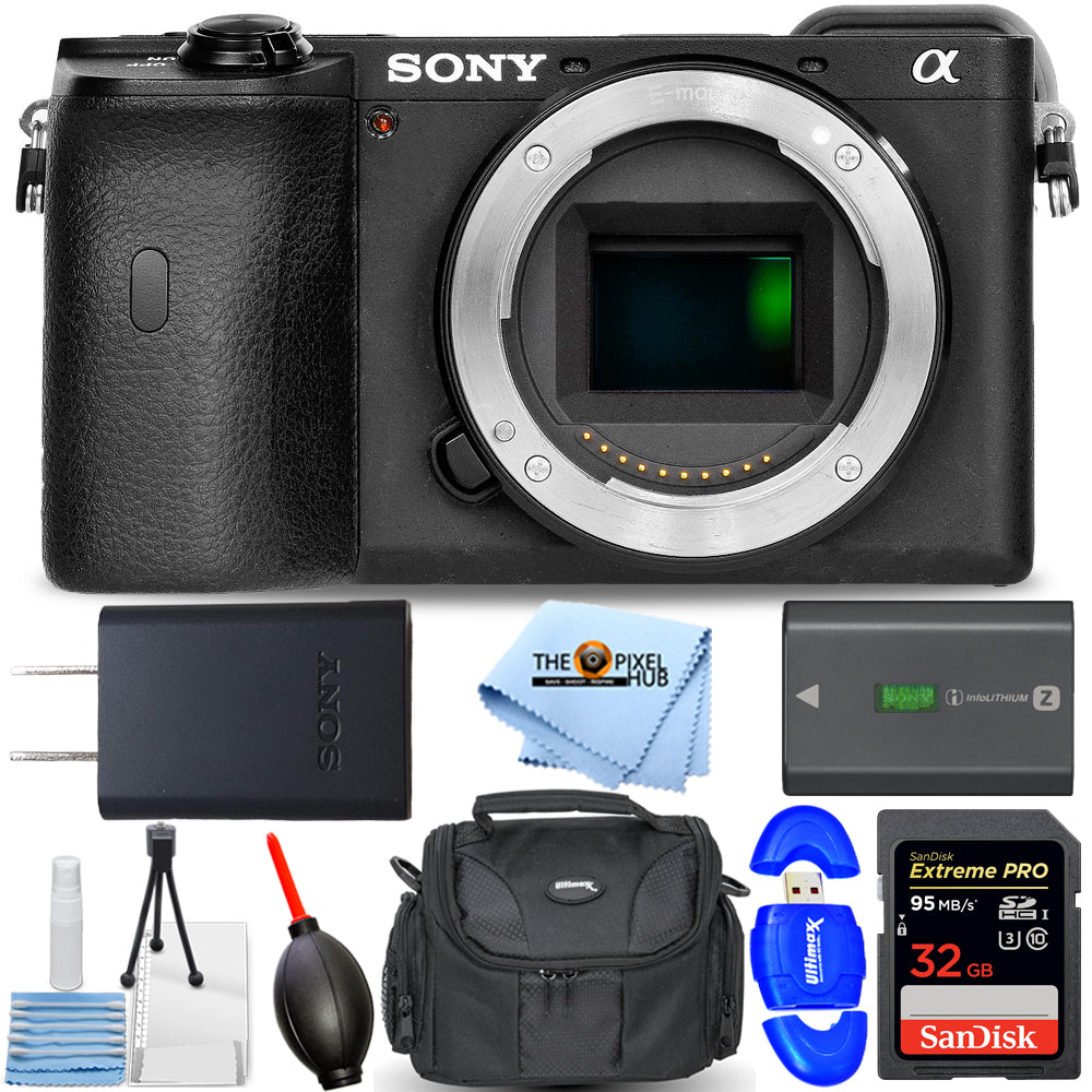 Spiegellose Digitalkamera Sony Alpha a6600 (nur Gehäuse) – 7-teiliges Zubehörpaket